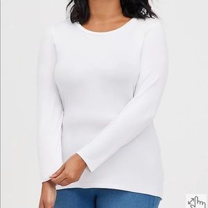 Torrid super soft white long sleeve tee